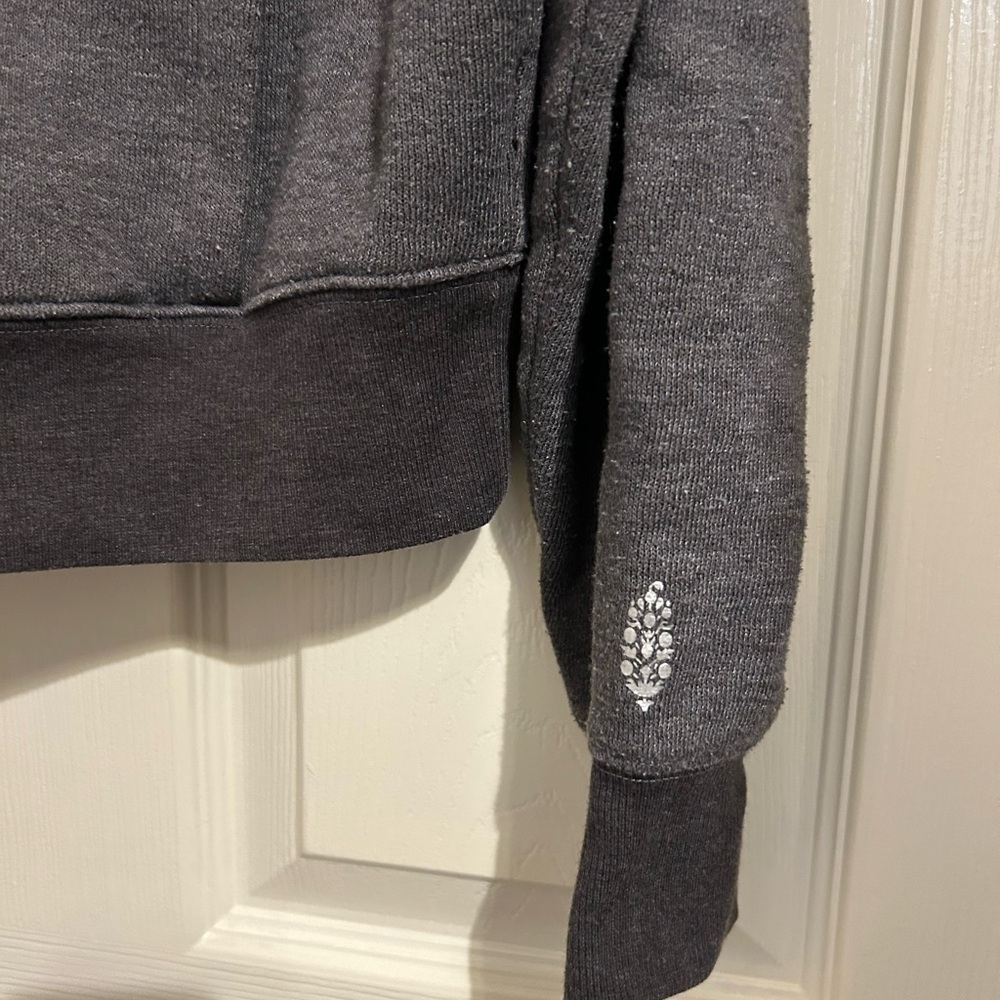 Free people movement believer hoodie Women's Lace-Up Gray sweatshirt small - Picture 5 of 8